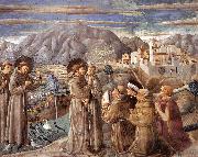 GOZZOLI, Benozzo Scenes from the Life of St Francis (Scene 7, south wall) dfg oil painting